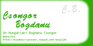 csongor bogdanu business card